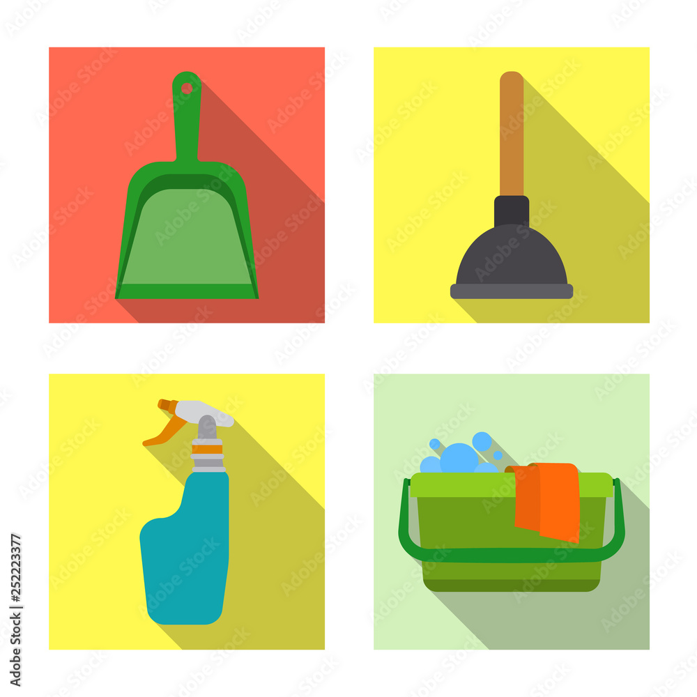 Vector design of cleaning and service logo. Set of cleaning and household stock vector illustration. Vector design of cleaning and service logo. Set of cleaning and household stock vector illustration.