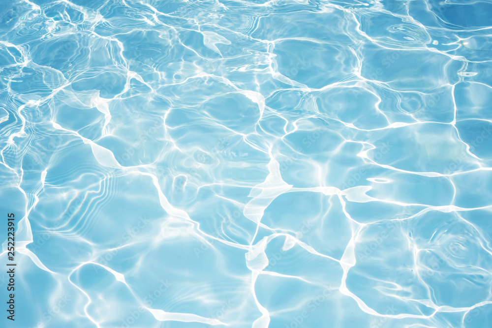 Fototapeta premium Texture of water in swimming pool for background