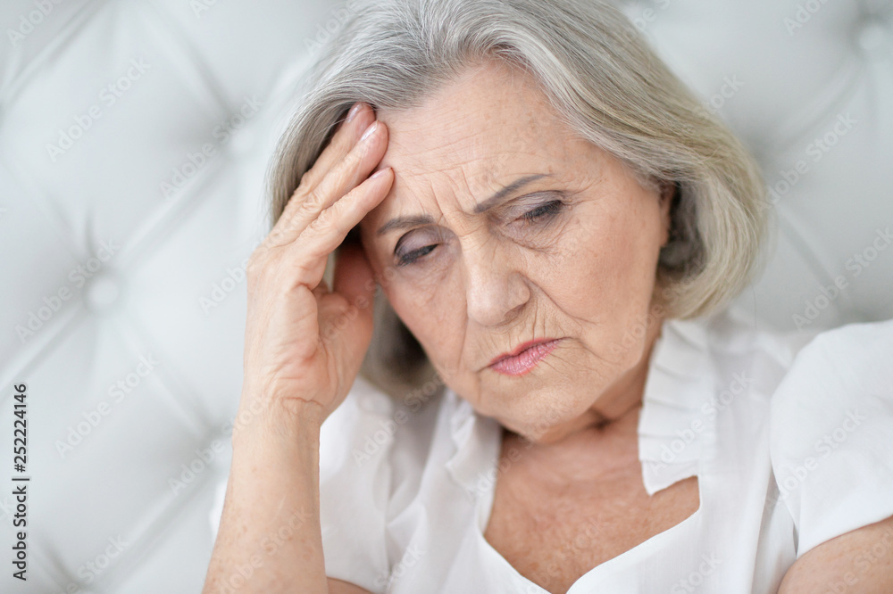 Portrait of a beautiful sad elderly woman Portrait of a beautiful sad elderly woman