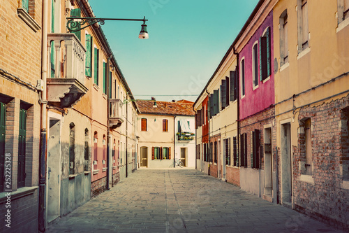 Street in Burano, Italy on sunny day. © Photocreo Bednarek