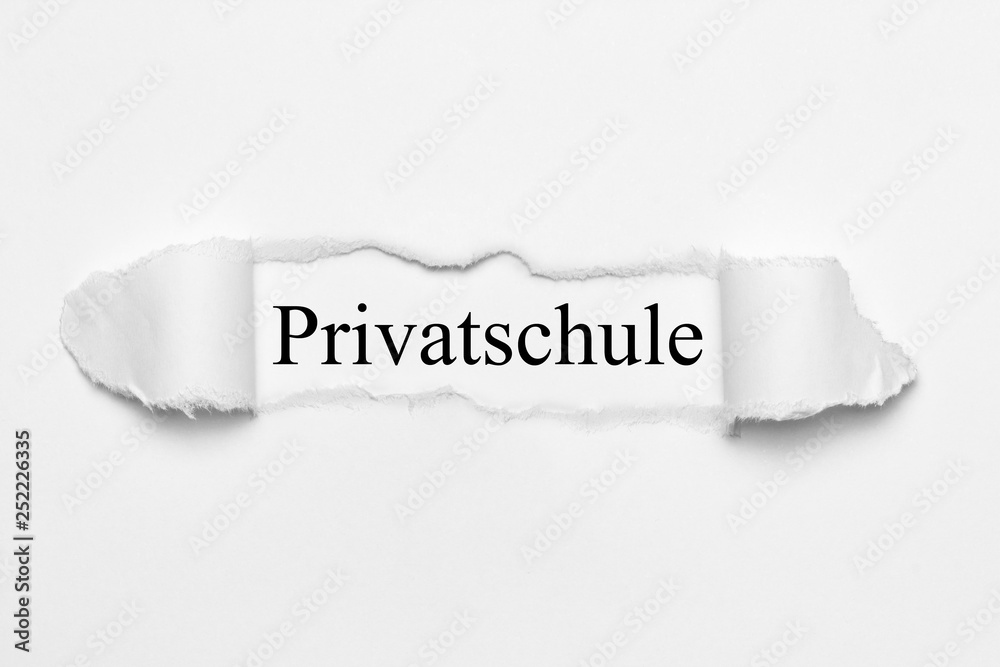 Privatschule auf weißen gerissenen Papier Privatschule auf weißen gerissenen Papier