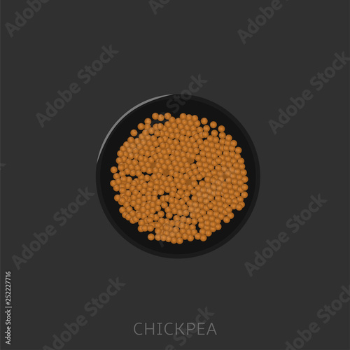 Chickpea vector illustration