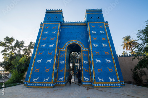 Reconstructed Ishtar Gate, Babylon, Iraq photo
