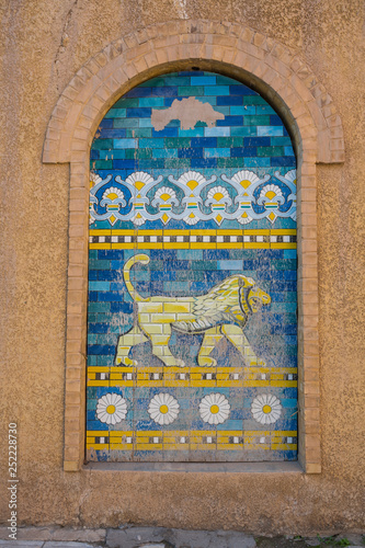 Wall mural, Babylon, Iraq