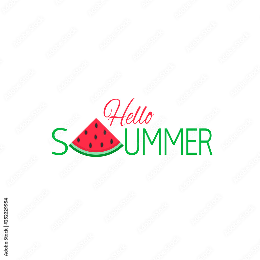 Hello summer vector illustration Hello summer vector illustration
