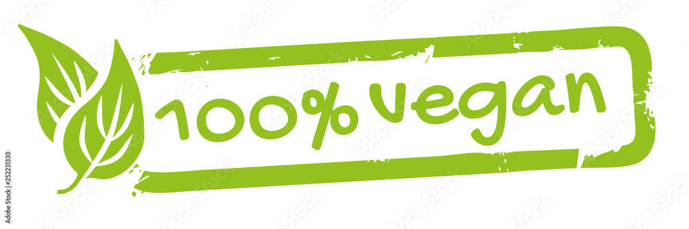 Stempel einhundert Prozent Vegan Stempel einhundert Prozent Vegan