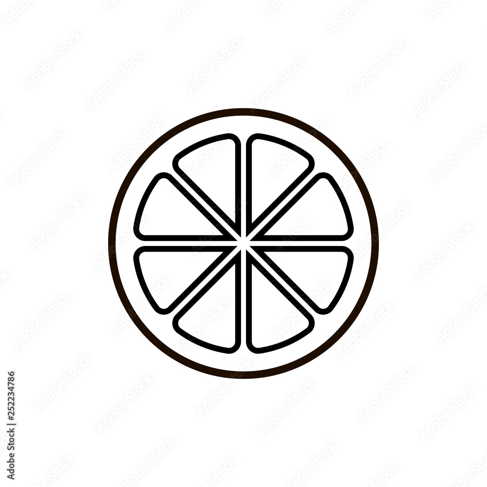 Lemon icon. Sign for mobile and web design. Natural Vitamin C. Simple vector icon. Symbol, logo illustration.