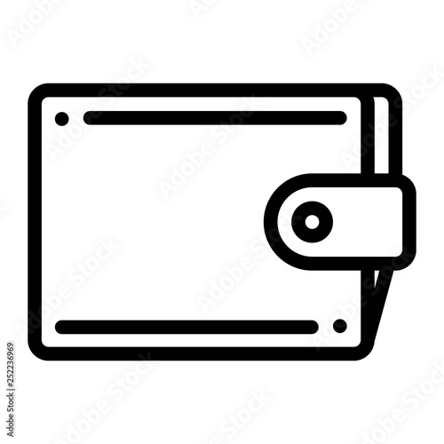 wallet icon, outline black style