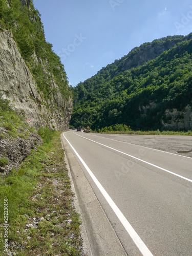 Curve road in to the mountain