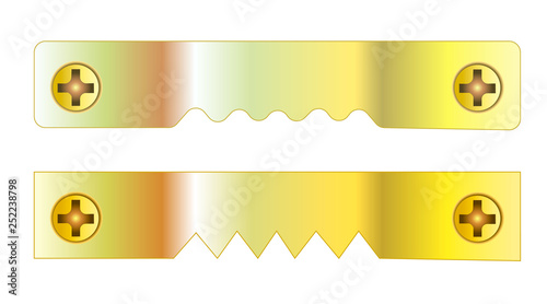 metal frame and picture mount with teeth