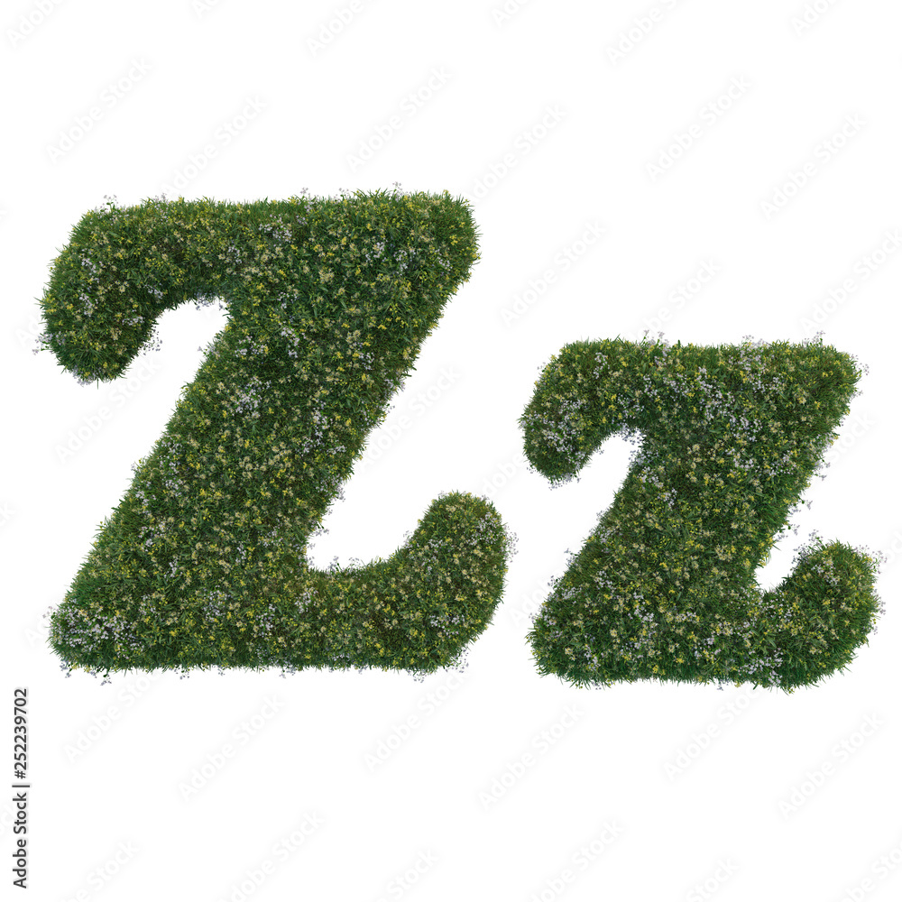 Letters made of leaves and flowers Letters made of leaves and flowers