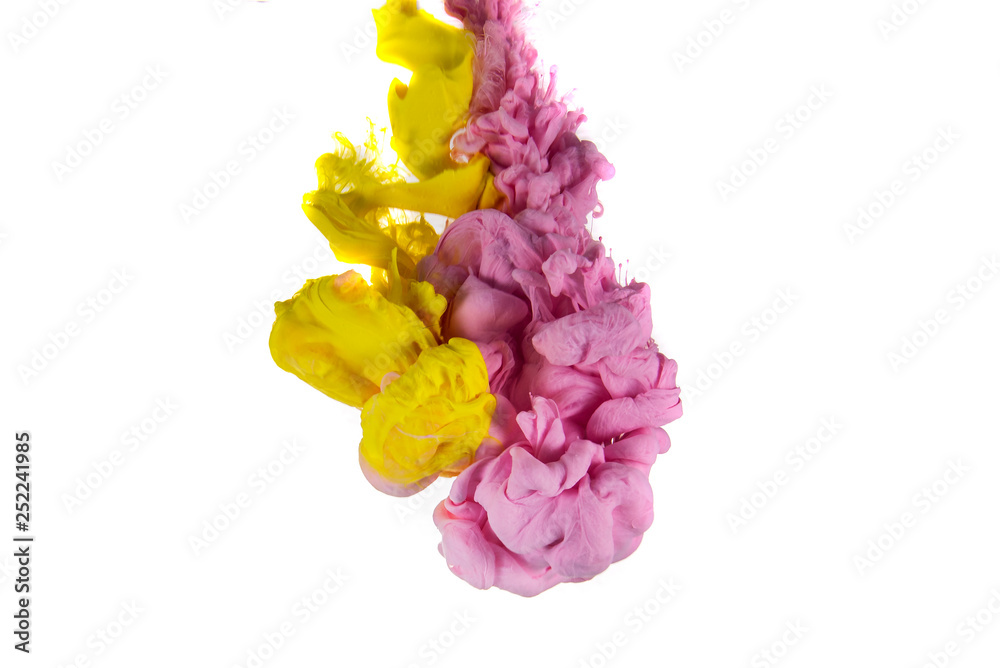The colorful dye in the water. Abstract. background. Wallpaper. Concept art The colorful dye in the water. Abstract. background. Wallpaper. Concept art