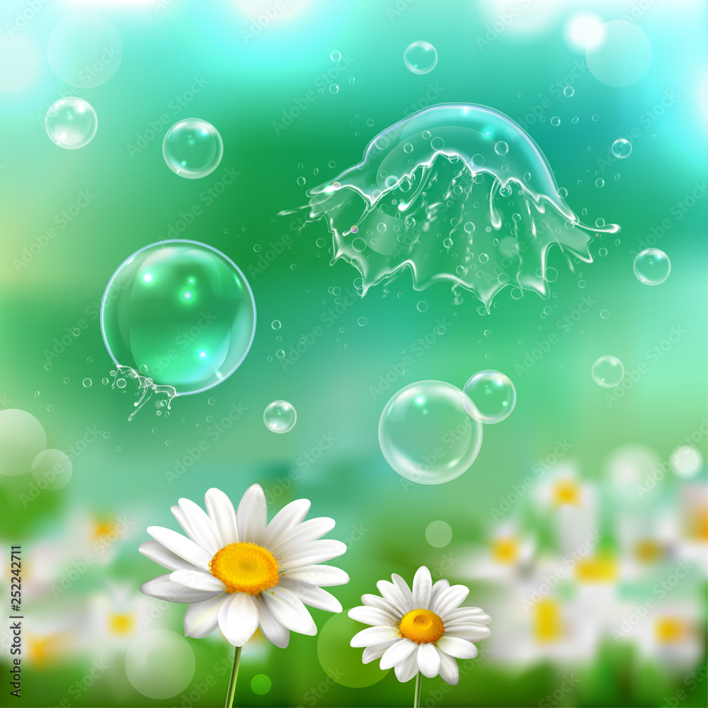 Bubbles Explosion Realistic Background Bubbles Explosion Realistic Background
