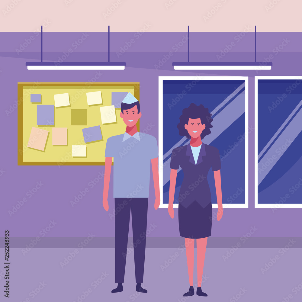 supermarket cashier and manager cartoon supermarket cashier and manager cartoon