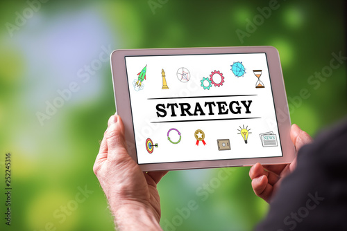 Strategy concept on a tablet