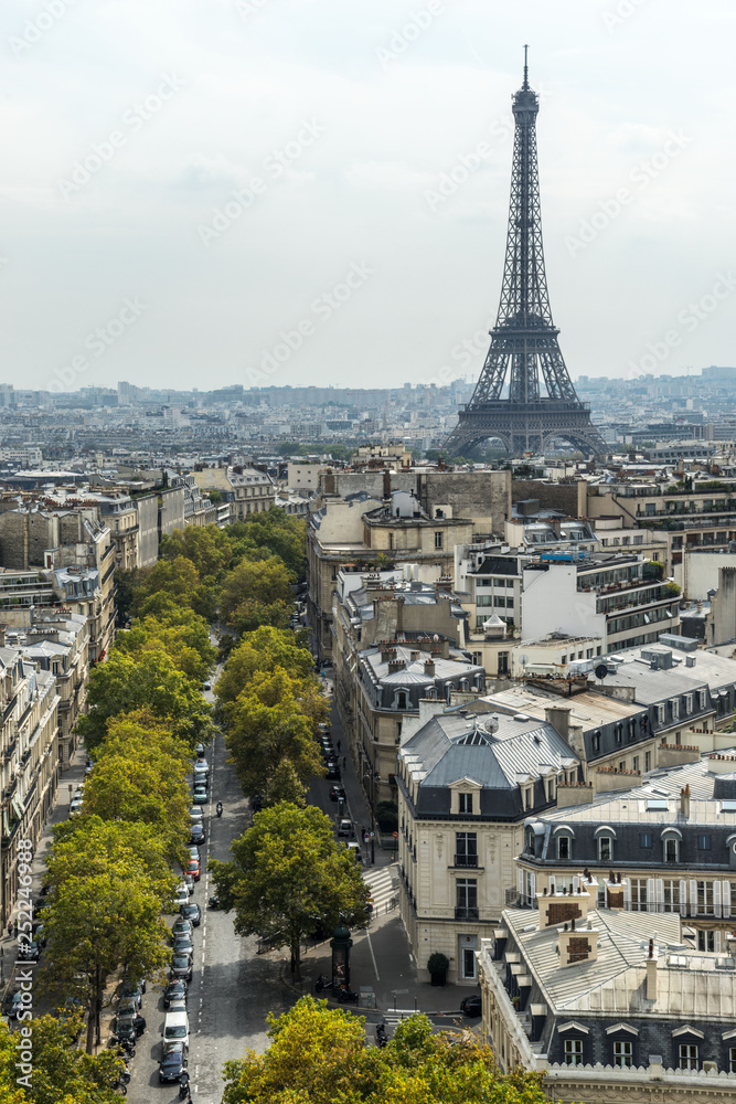 Naklejka premium view of eiffel tower paris