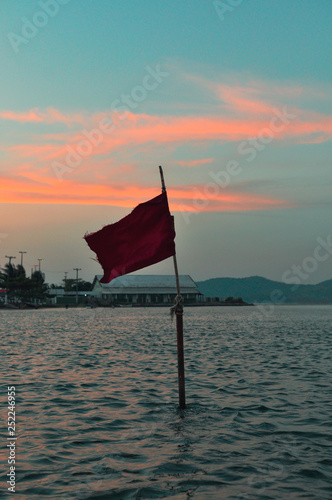 Flag on the beach