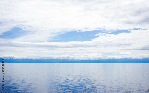 blue sky and lake