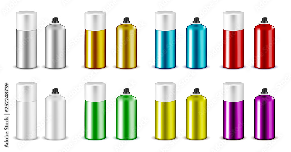 Plastic or metal cosmetic spray bottle with cap Plastic or metal cosmetic spray bottle with cap