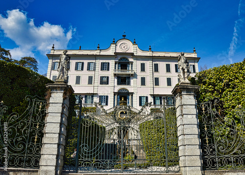 Tremezzo, Italy; the entrance of Villa Carlotta, lake Como