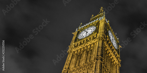 Big Ben clock tower at night