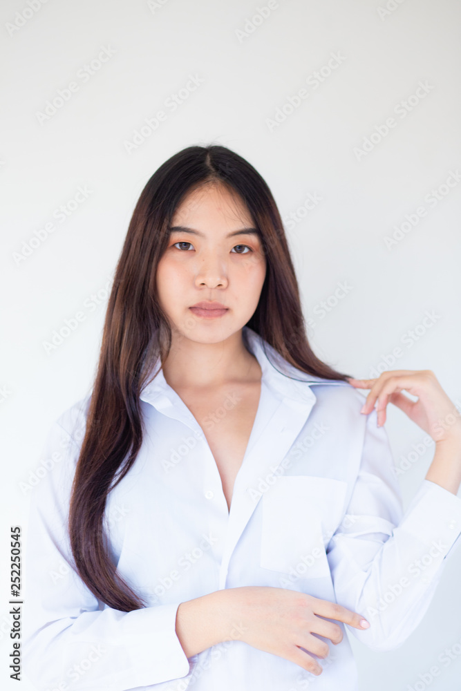 Portrait of asian sexy women on white background Portrait of asian sexy women on white background