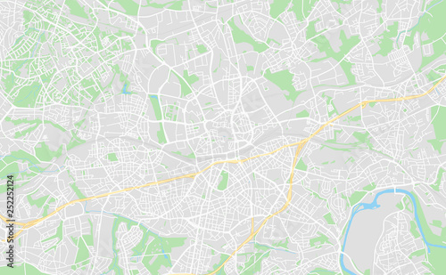 Essen, Germany downtown street map