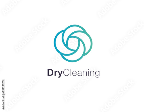 Logo icon abstract sign for dry cleaning
