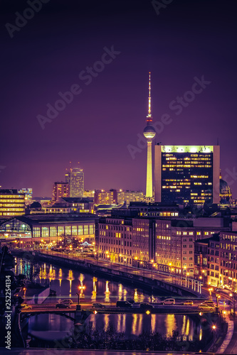 Photography Berlin skyline in the night