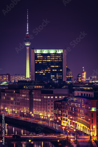 Berlin skyline in the night 