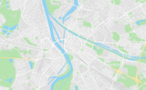 Mannheim, Germany downtown street map