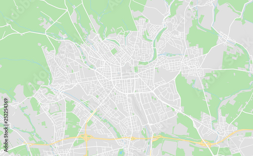 Wiesbaden, Germany downtown street map