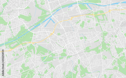 Gelsenkirchen  Germany downtown street map