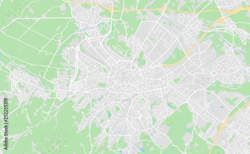 Aachen, Germany downtown street map