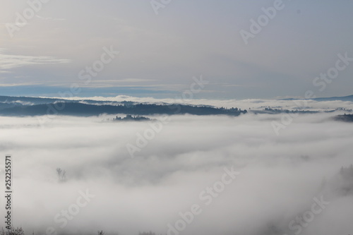 Fog in Chianti hills, Tuscany, Italy © Marco Ramerini