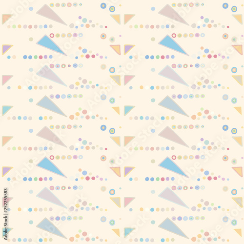 Seamless vector pattern. geometrical background with hand drawn decorative tribal elements. Print with ethnic, folk, traditional motifs. Graphic geometric illustration for wrapping, wallpaper, fabric