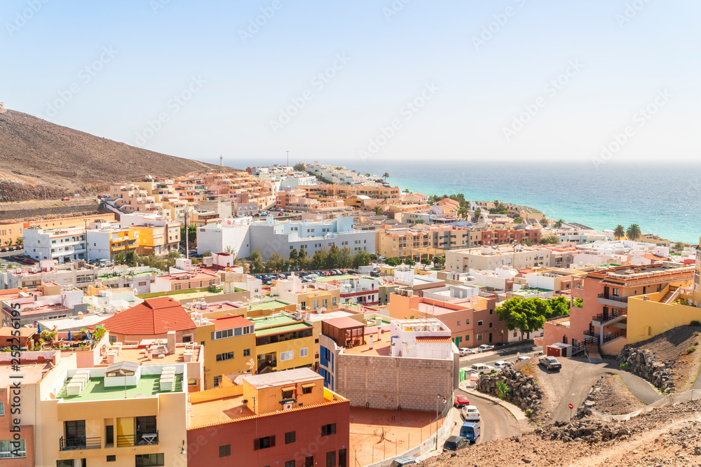 Morro  Jable town located on south of Fuerteventura island, Jandia, Spain