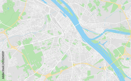 Mainz, Germany downtown street map