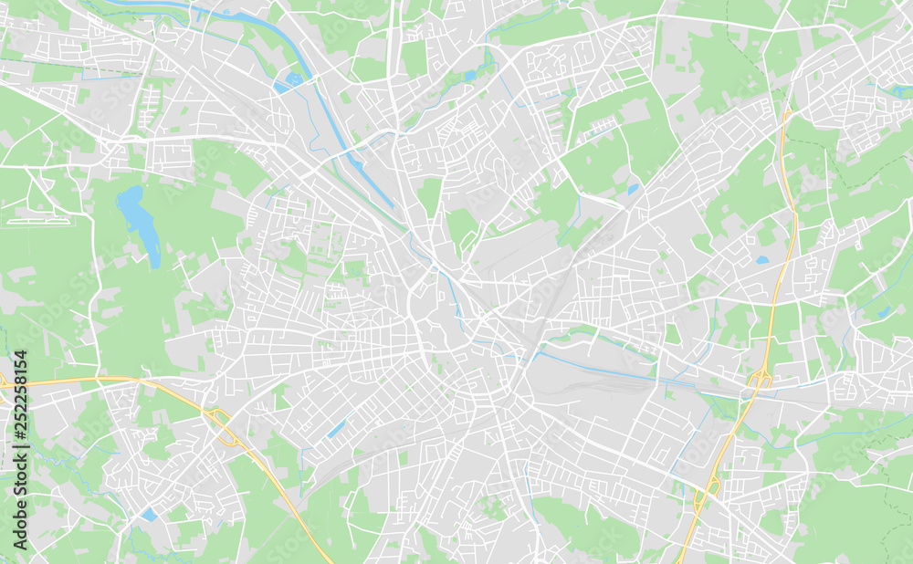 Fototapeta Osnabruck, Germany downtown street map