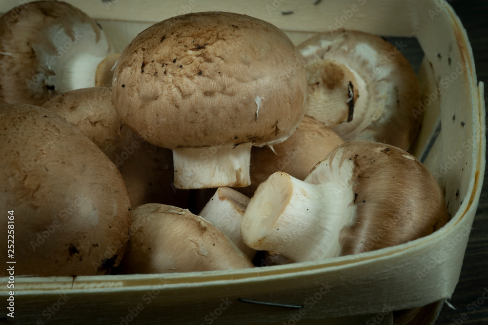 Fresh whole crimini (Baby Bella) mushrooms Fresh whole crimini (Baby Bella) mushrooms