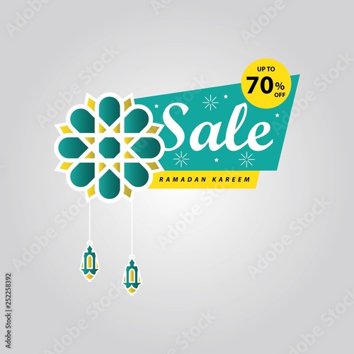 Ramadan sale banner,discount and best offer tag, label or sticker set on occasion of Ramadan Kareem and Eid