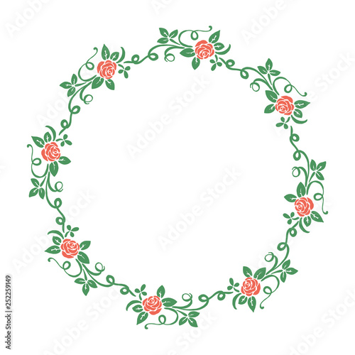 Wallpaper Mural Vector illustration green leaf wreath frames for greeting card hand drawn Torontodigital.ca