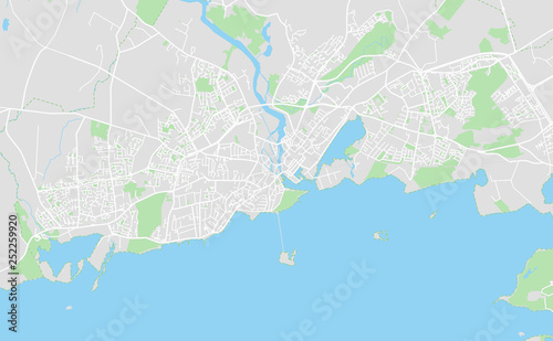 Galway, Ireland downtown street map