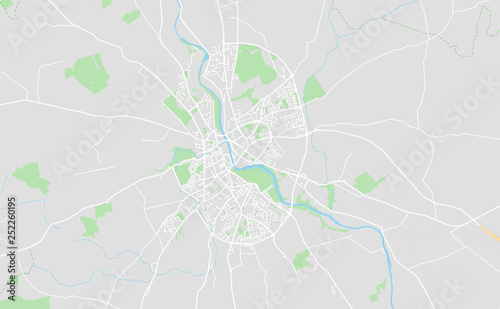 Kilkenny, Ireland downtown street map