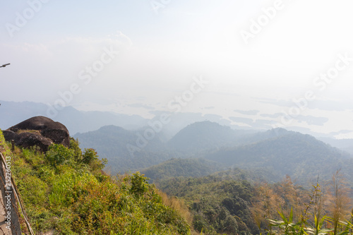 beautiful scene mountain and tree at thong pha phum national park, kanjanaburi, Thailand photo