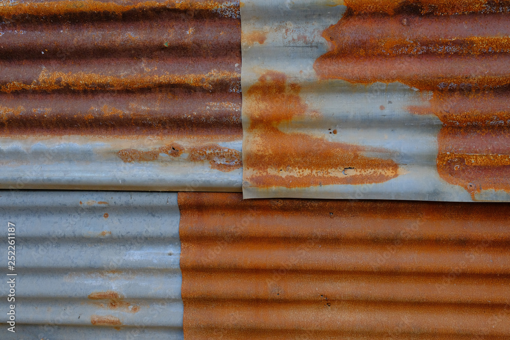 metal plate and rusty metal plate and rusty
