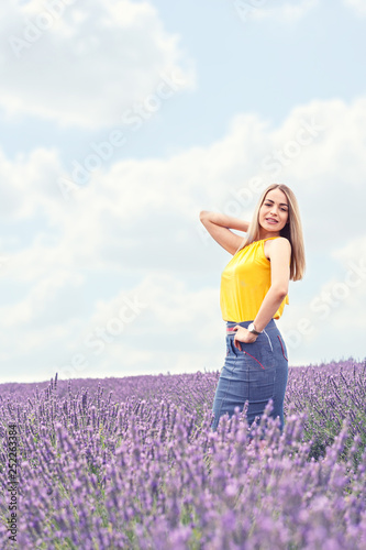 Wallpaper Mural Beautiful woman on the lavender field. Torontodigital.ca