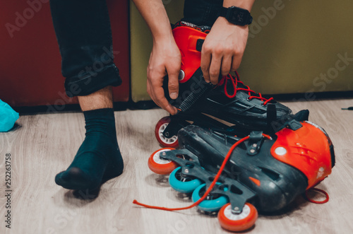 Roller skates and shoes photo