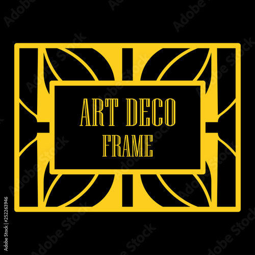 Art deco ornamental frame