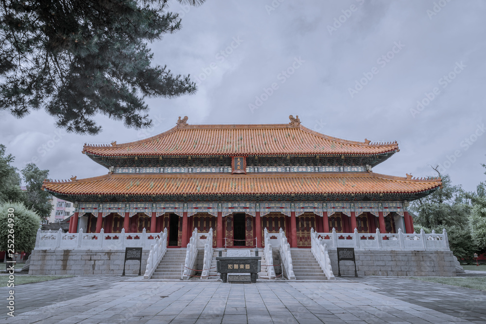 main hall of confucious' temple in Harbin